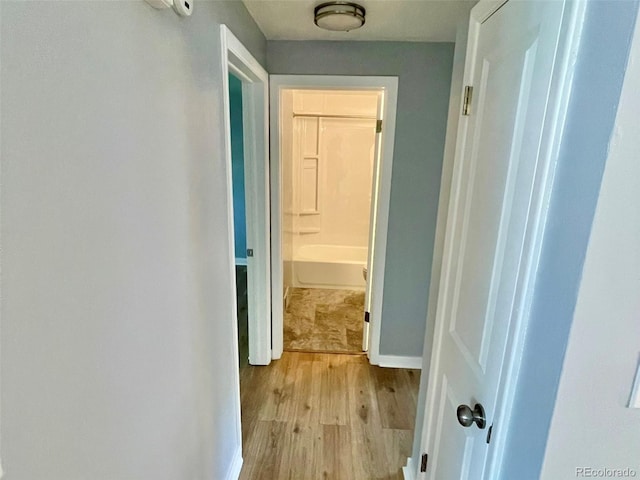 9600 W 18th Dr Unit 9610, Lakewood, CO 80215 - hall with light wood-style flooring and baseboards