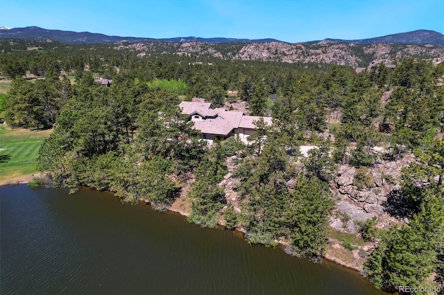 2611 Fox Acres Dr E, Red Feather Lakes, CO 80545 - view of property location featuring a water and mountain view and a heavily wooded area