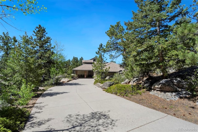 2611 Fox Acres Dr E, Red Feather Lakes, CO 80545 - obstructed view of property featuring concrete driveway