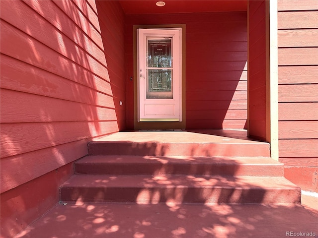 view of doorway to property