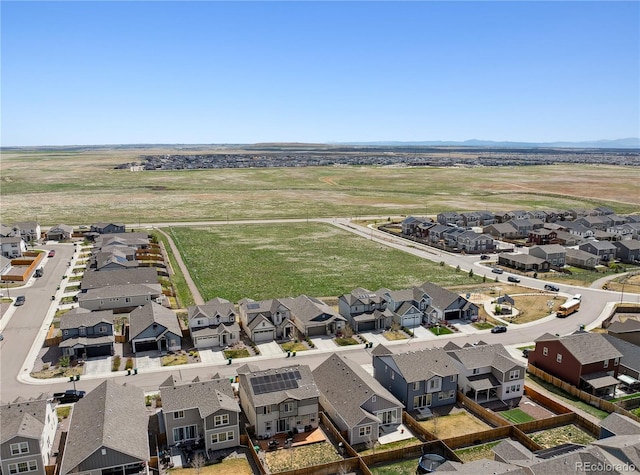 aerial view with a residential view