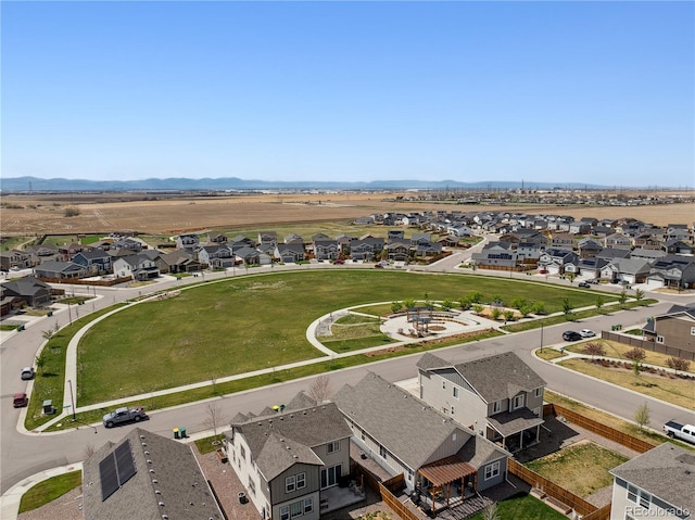aerial view featuring a residential view