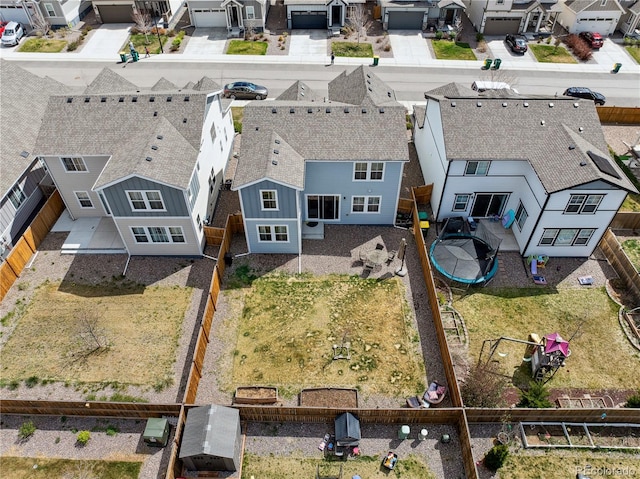 bird's eye view featuring a residential view