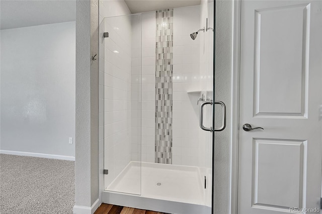 bathroom with walk in shower