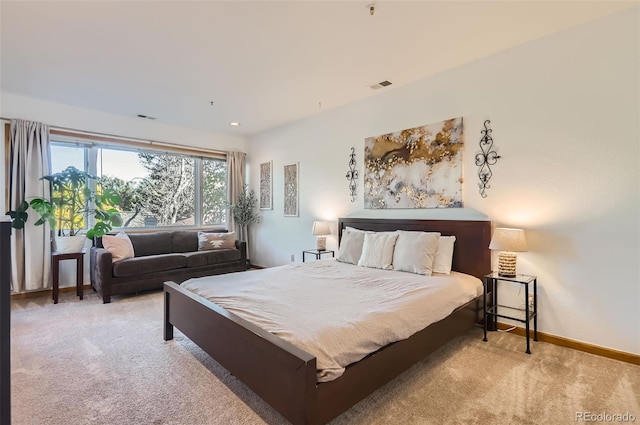 view of carpeted bedroom