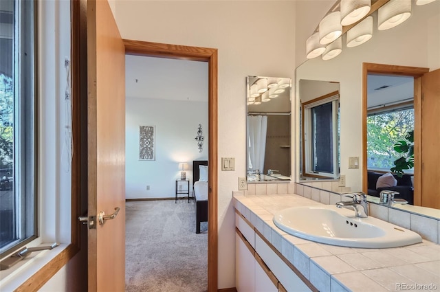 bathroom with vanity