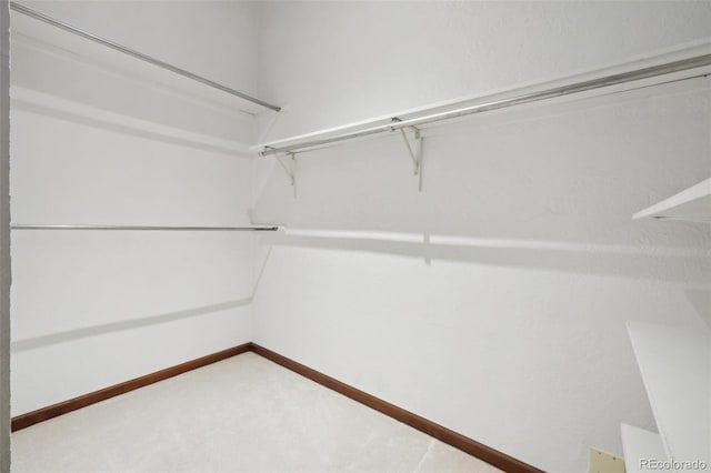 view of walk in closet