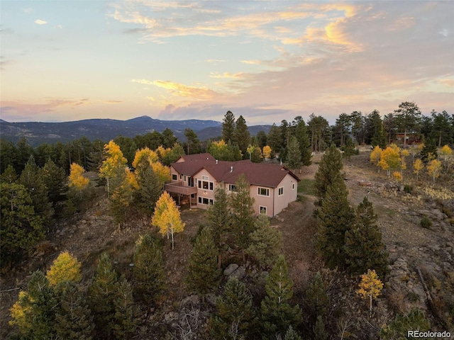13909 Stone Chimney Ln, Pine, CO 80470 - aerial view at dusk
