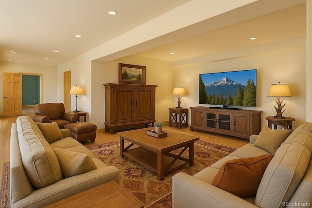 13909 Stone Chimney Ln, Pine, CO 80470 - living area featuring recessed lighting and light wood-style floors