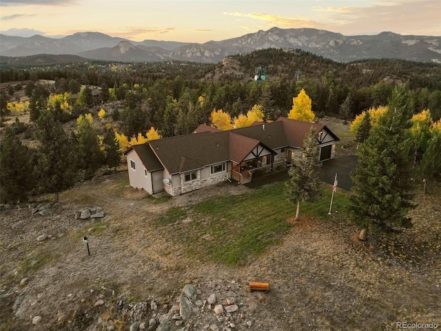 13909 Stone Chimney Ln, Pine, CO 80470 - aerial view of property's location featuring mountains