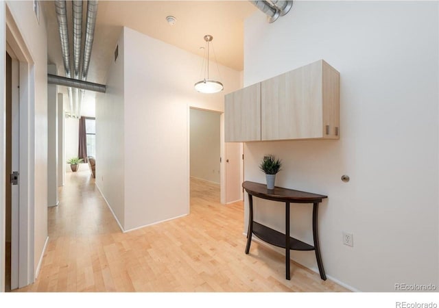 3100 Huron St Unit 3P, Denver, CO 80202 - hall with light wood-style floors and baseboards