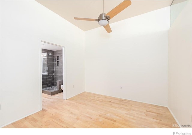 3100 Huron St Unit 3P, Denver, CO 80202 - spare room featuring wood finished floors and ceiling fan