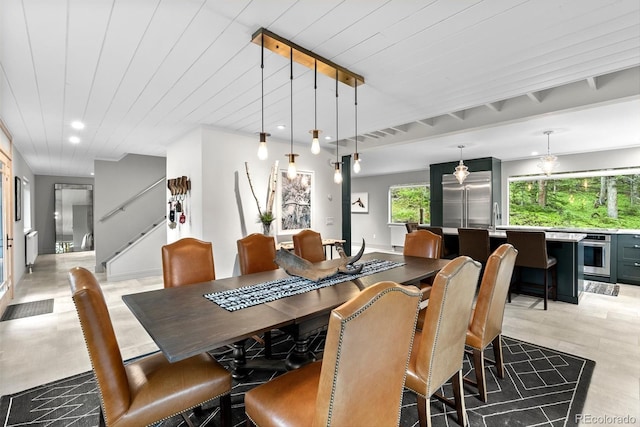 592 Brook Dr, Idaho Springs, CO 80452 - dining room featuring stairs and recessed lighting