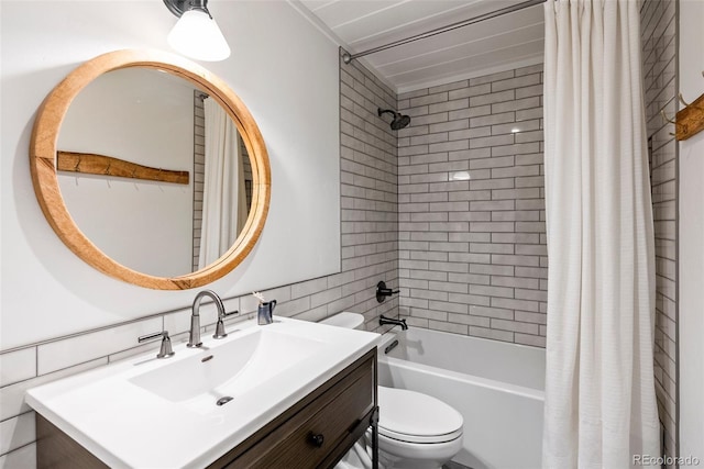 592 Brook Dr, Idaho Springs, CO 80452 - full bath featuring tile walls, shower / bathtub combination with curtain, and vanity