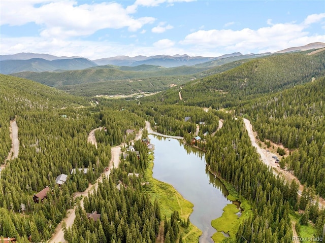 592 Brook Dr, Idaho Springs, CO 80452 - aerial view of a heavily wooded area and a water and mountain view