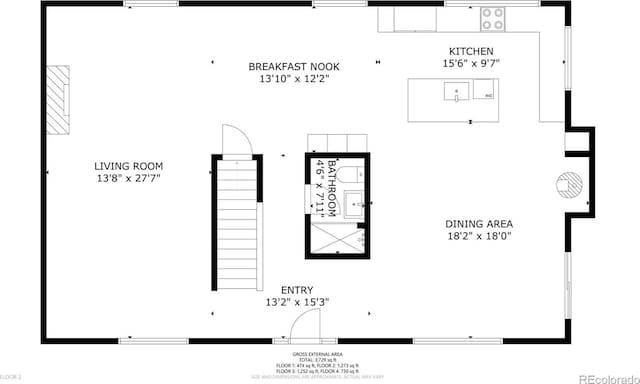 592 Brook Dr, Idaho Springs, CO 80452 - view of floor plan / room layout