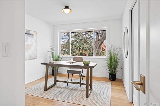 456 Cherry St, Denver, CO 80220 - home office with light wood-style flooring and baseboards