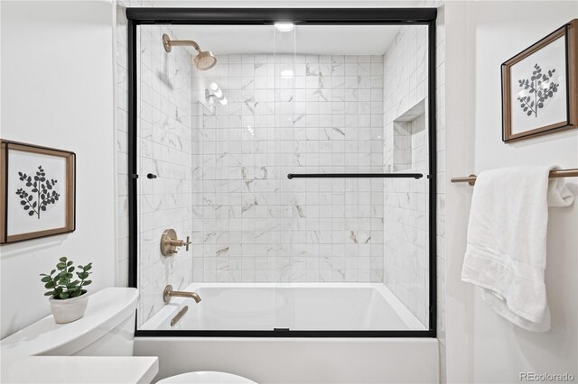 456 Cherry St, Denver, CO 80220 - bathroom featuring toilet and enclosed tub / shower combo