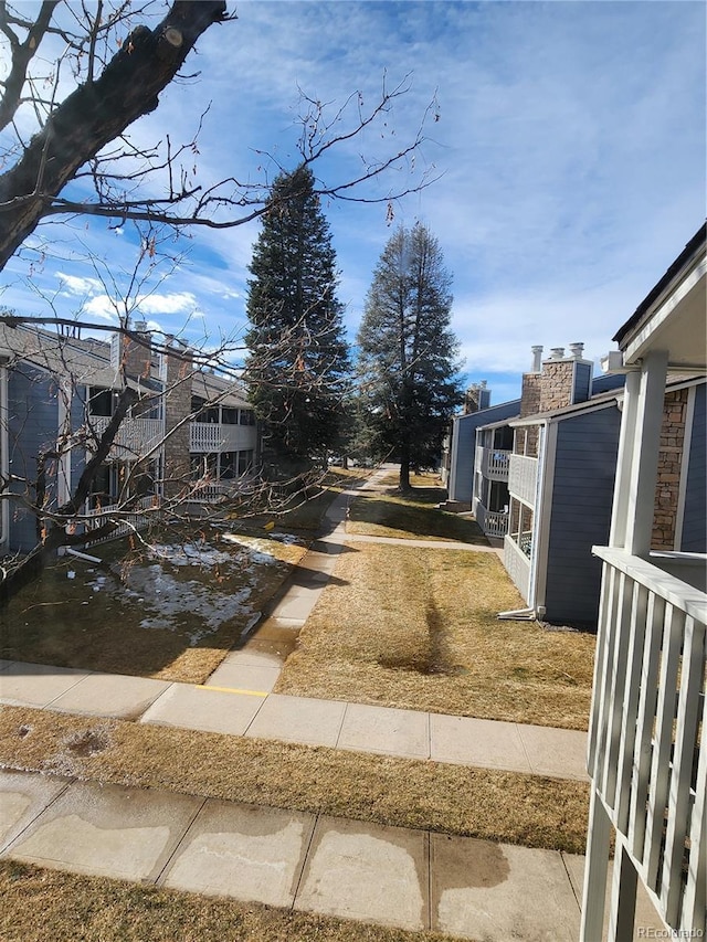 view of road with sidewalks