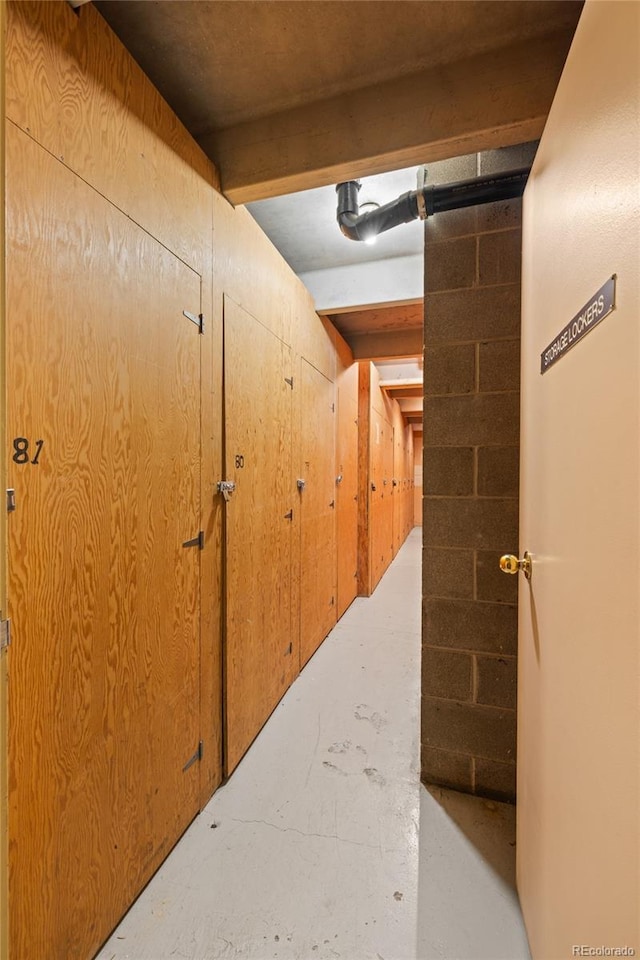 555 E 10th Ave Unit 111, Denver, CO 80203 - corridor with finished concrete floors