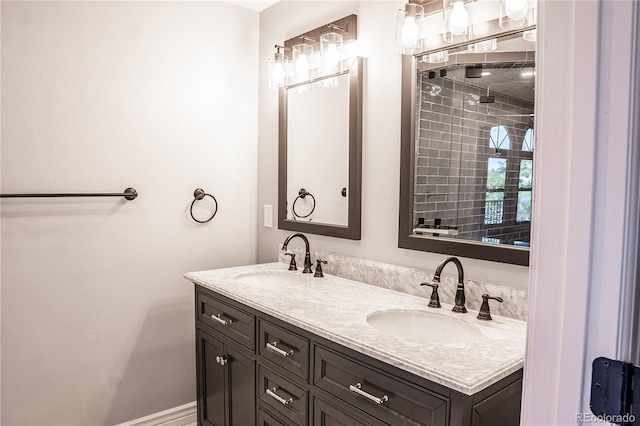 bathroom with vanity