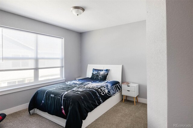 view of carpeted bedroom