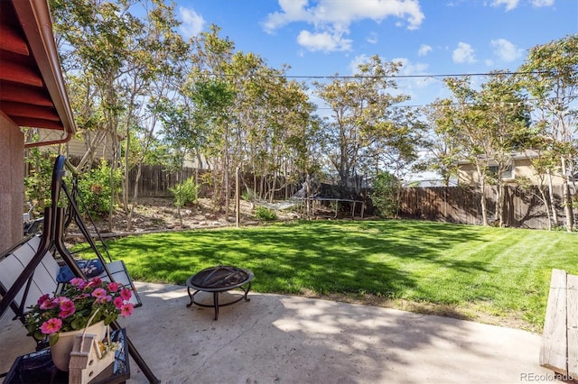 9301 Ciancio St, Thornton, CO 80229 - view of yard with a patio area and a fire pit