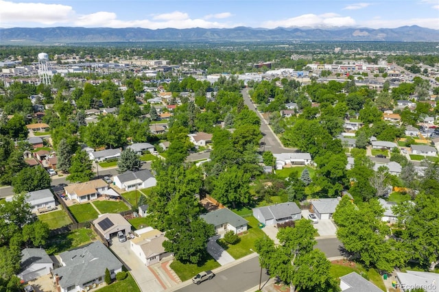 5167 S Pearl St, Littleton, CO 80121 - aerial perspective of suburban area with a mountain backdrop