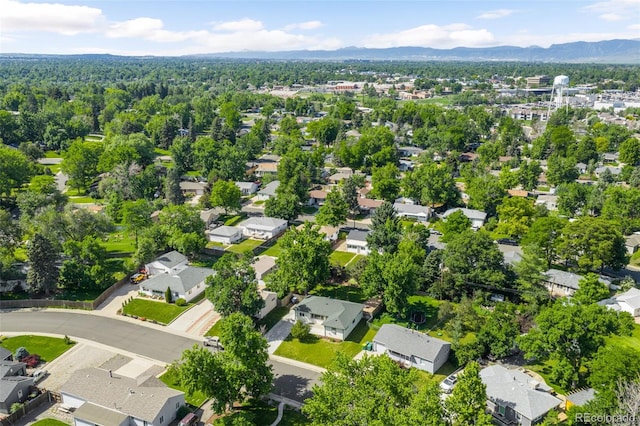 5167 S Pearl St, Littleton, CO 80121 - aerial perspective of suburban area featuring a mountainous background