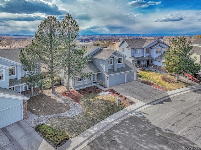 bird's eye view featuring a residential view