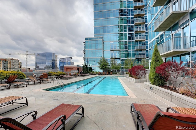 1700 Bassett St Unit 2315, Denver, CO 80202 - community pool featuring a view of city and a patio
