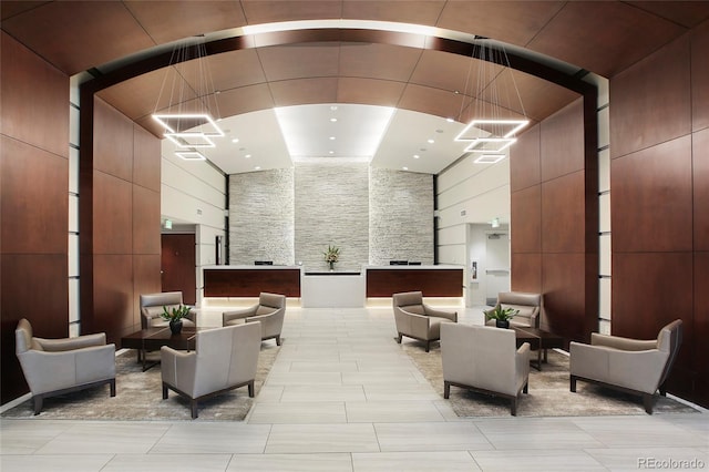 1700 Bassett St Unit 2315, Denver, CO 80202 - common area featuring a high ceiling and recessed lighting