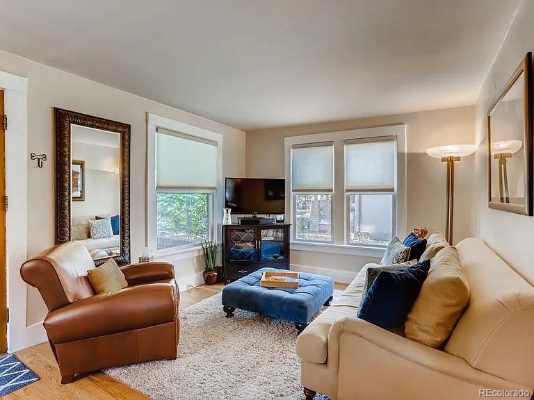 4654 Bryant St, Denver, CO 80211 - living area with light wood-type flooring