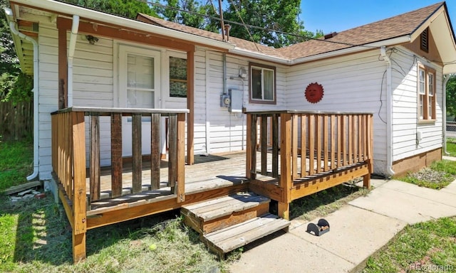 view of wooden terrace