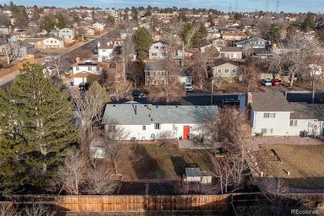 drone / aerial view featuring a residential view