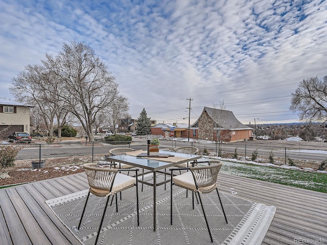 view of wooden terrace