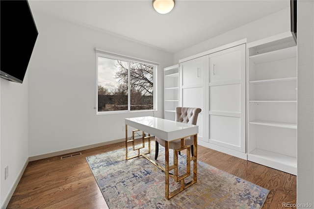 4035 Fenton Ct, Wheat Ridge, CO 80212 - office area featuring wood finished floors and baseboards