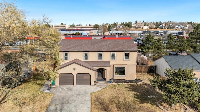 view of front of house featuring a garage