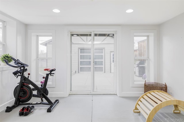 4828 W 32nd Ave, Denver, CO 80212 - exercise room with baseboards and recessed lighting