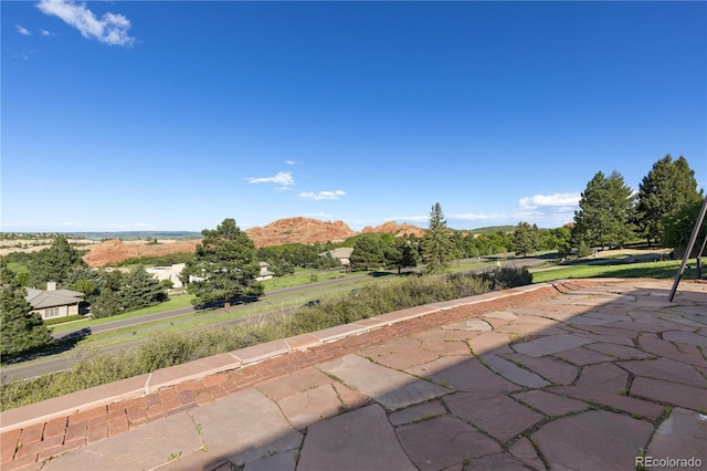 11039 Roxborough Dr, Littleton, CO 80125 - view of patio / terrace featuring a mountain view
