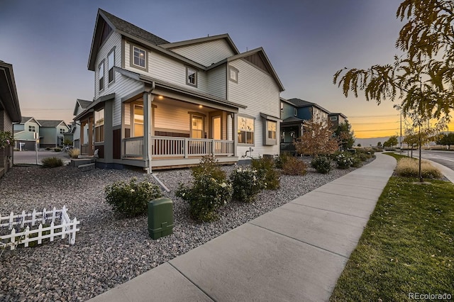 view of front of home featuring a porch