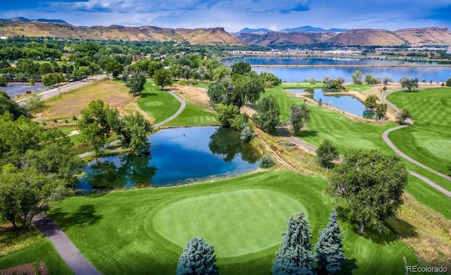 3685 Lewis St, Wheat Ridge, CO 80033 - drone / aerial view of a water and mountain view and a golf club