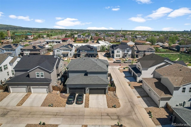 aerial view of residential area