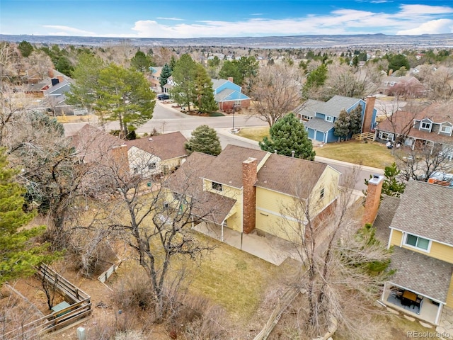 aerial view featuring a residential view