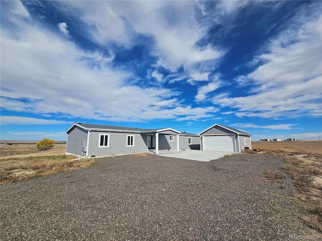 view of single story home