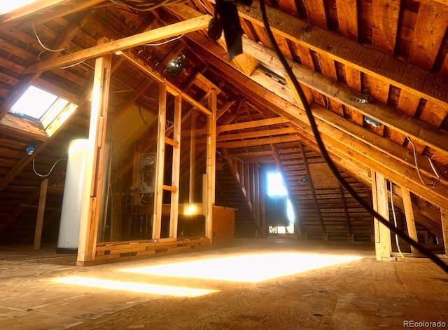 view of attic