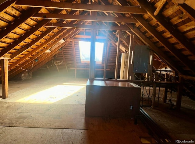 view of attic