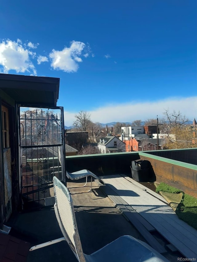 view of patio with a balcony