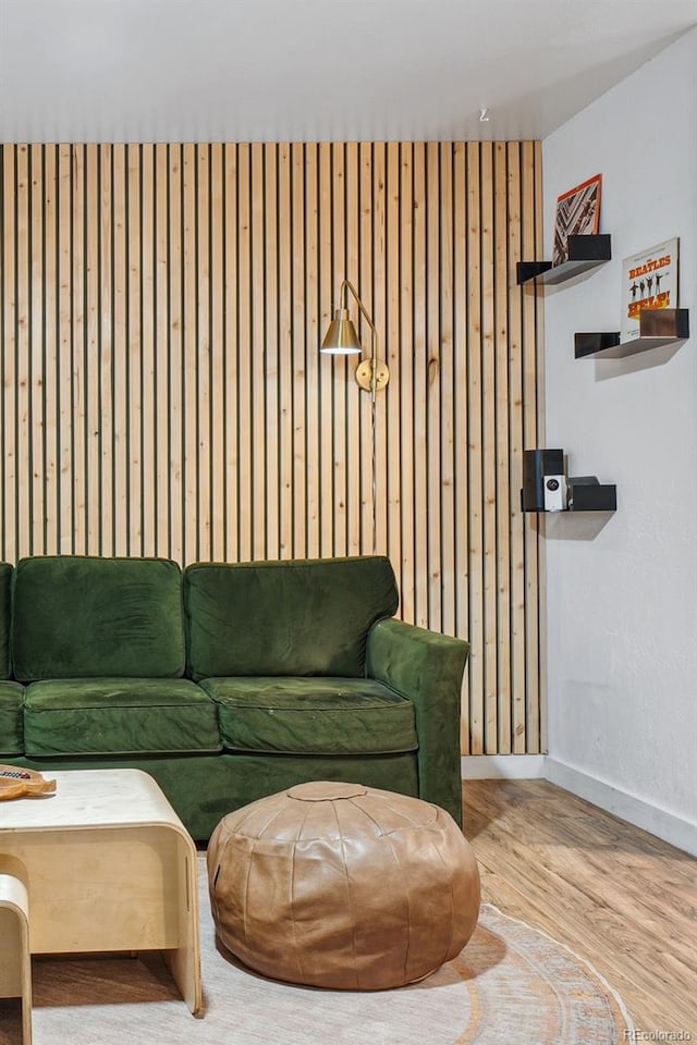 living room featuring wood-type flooring