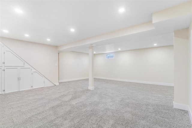 3480 E 119th St, Thornton, CO 80233 - finished below grade area featuring light colored carpet and recessed lighting